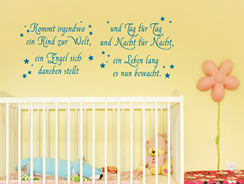 Wandspruch fr das Babyzimmer 