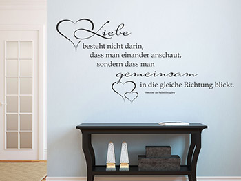 Liebe Wandtattoo Zitat als romantische Deko