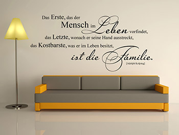 Wandtattoo Zitat zum Thema Familie