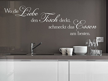 Wandtattoo Das Essen schmeckt am besten an der Kchenwand