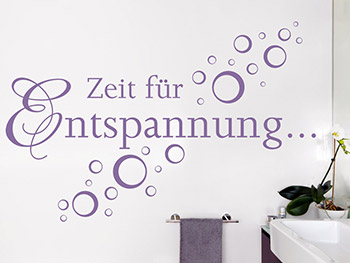 Wandtattoo Entspannende Zeiten im Badezimmer