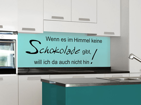 Wandtattoo Spruch Schokolade