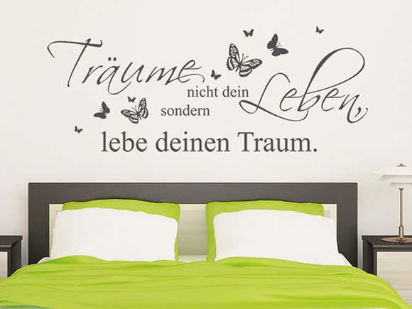 Wandtattoo Lebe deinen Traum