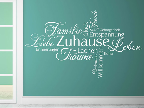 Wandtattoo Zuhause Worte