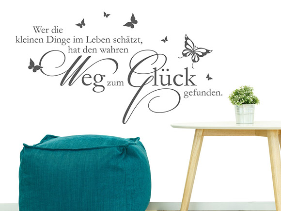 Wandtattoo Weg zum Glck...