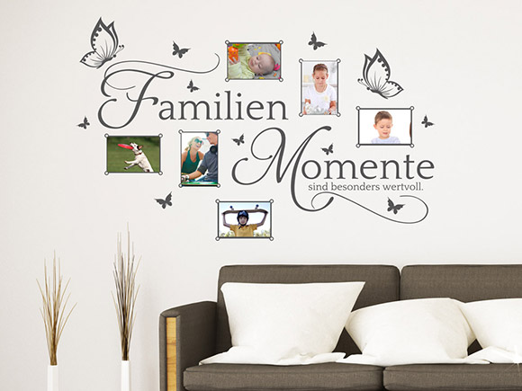 Wandtattoo Fotorahmen Familien Momente