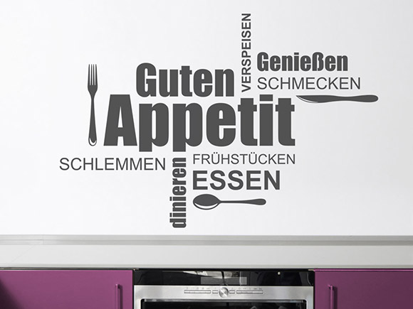 Wandtattoo Guten Appetit Begriffe