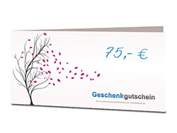 Wandtattoo Geschenkgutschein ber 75 Euro