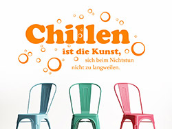 Wandtattoo Die Kunst zu Chillen