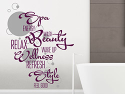 Wandtattoo Wellness Beauty Relax